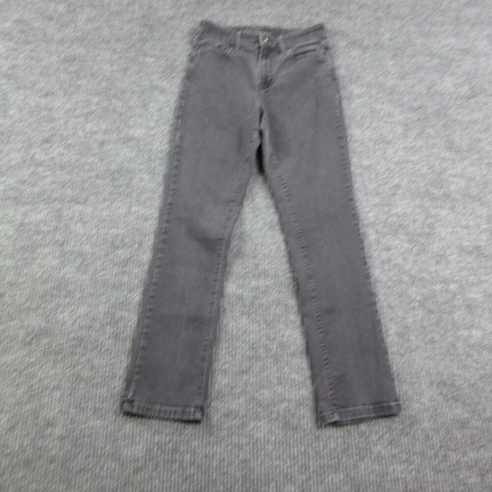 L.L. Bean Jeans Womens 6 Black Straight Classic Mid Rise Stretch Denim 26x28*
